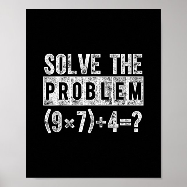 Póster Funny 67 Meme Pemdas Elementary Math Teacher Brain (Frente)