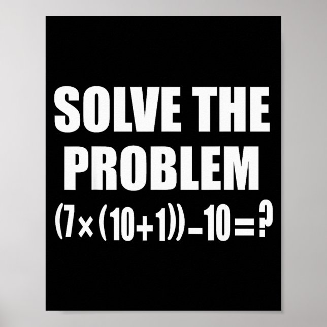 Póster Funny 67 Meme Pemdas Elementary Math Teacher Brain (Frente)