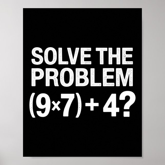 Póster Funny 67 Meme Pemdas Math Teacher Brainrot Element (Frente)