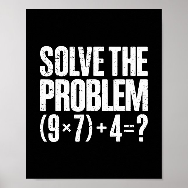 Póster Funny 67 Meme Pemdas Math Teacher Brainrot Element (Frente)