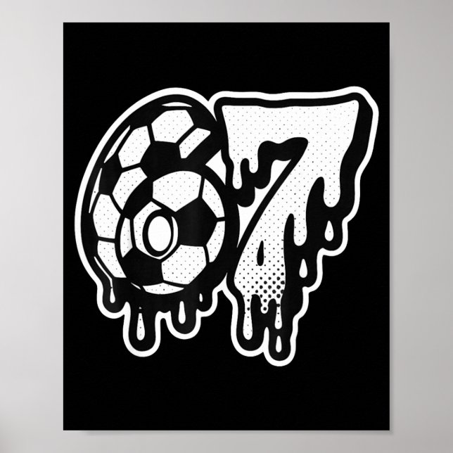 Póster Funny 67 Meme Slang Soccer Ice Cream Drip Six Seve (Frente)