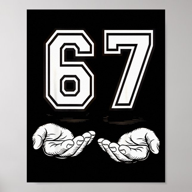 Póster Funny 67 Six Seven Meme Couple Matching Costume  (Frente)