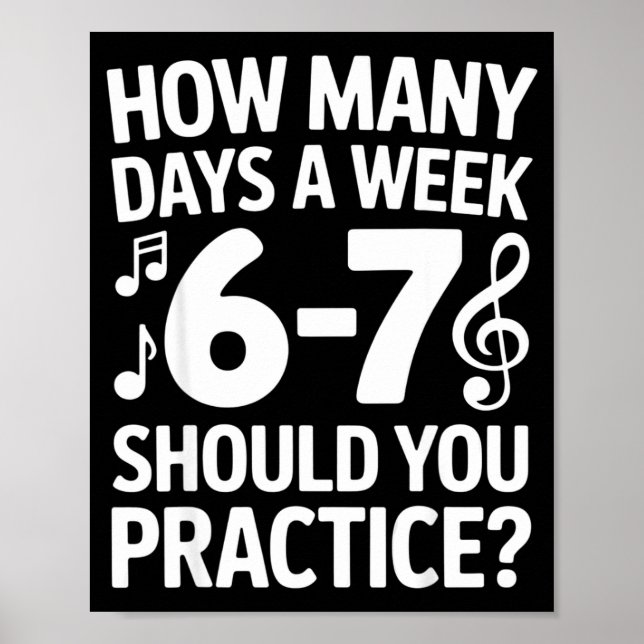 Póster Funny 6 7 Meme Music Students Six Seven Outfit Mus (Frente)