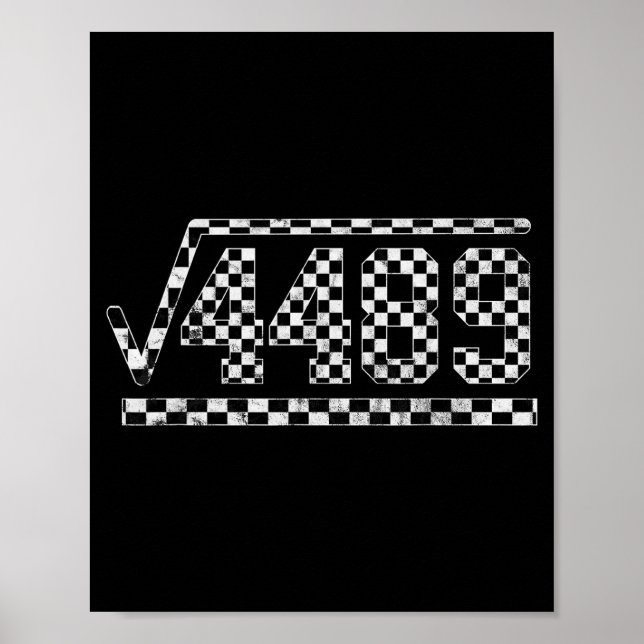 Póster Funny 6 7 Square Root Of 4489 Slang Math Teacher  (Frente)