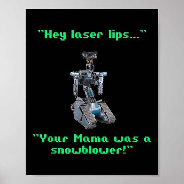 Póster Funny 80 Sarcasm Robotics 5 Johnny Novedad (Frente)