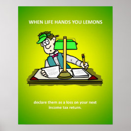 Póster Funny Accounting Income Tax Advice