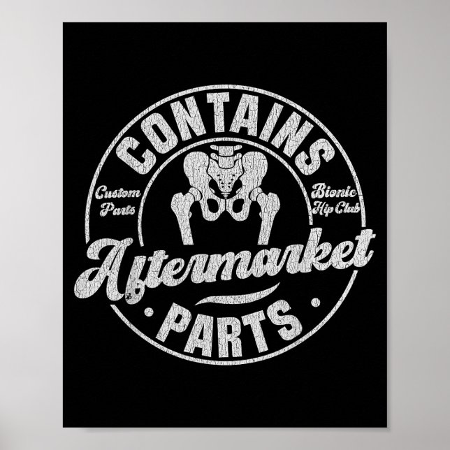 Póster Funny After Hip Surgery Recovery Bionic Hip Replac (Frente)