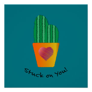 Póster Funny Agarrado A Tu Cactus