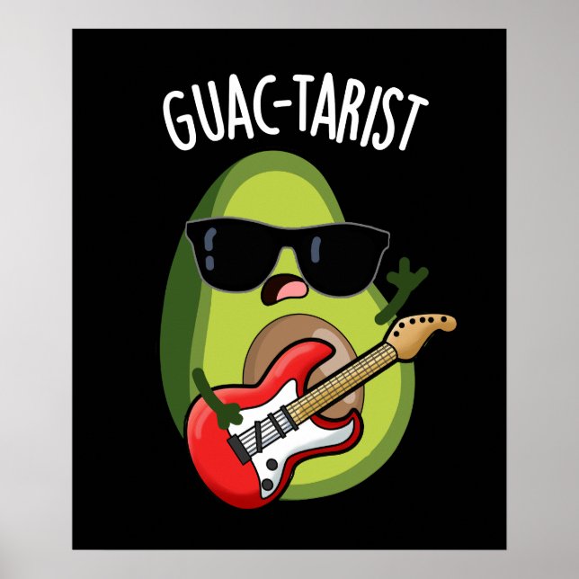 Póster Funny Aguacate Pun Dark BG (Frente)