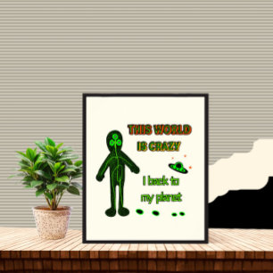 Póster Funny Alien