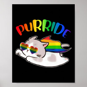 Póster Funny Ally Cat Purride Lgbtq Gay Priid Rainbow Kid