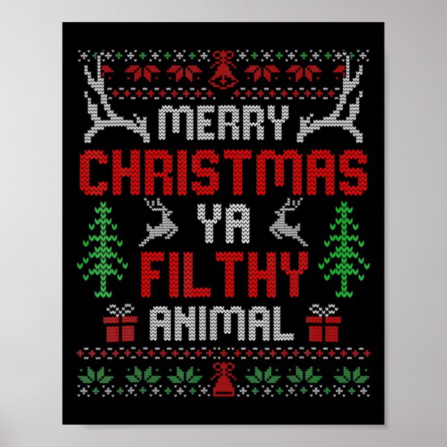 Póster Funny Alone At Home Movies Merry Christmas You Fil (Frente)