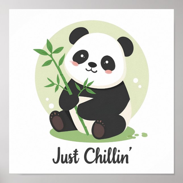 Póster Funny and Relaxing Panda (Frente)