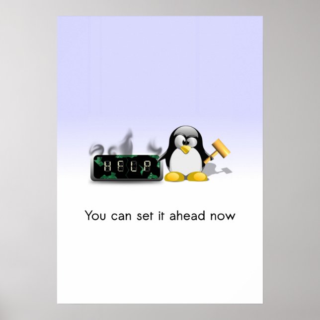 Póster Funny Anti-Daylight Saving Time Poster (Frente)