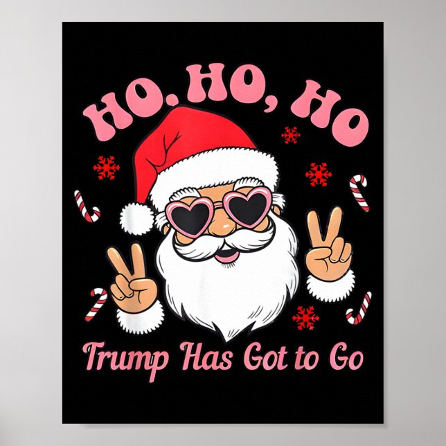 Póster Funny Anti-trump Santa Christmas Litical Holiday T (Frente)