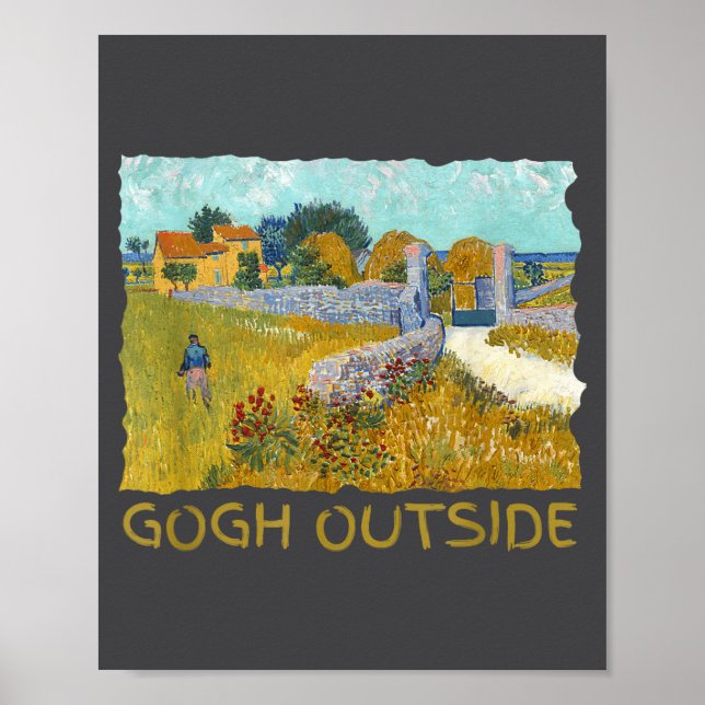 Póster Funny Artist Gogh Outside Starry Night Insrational (Frente)
