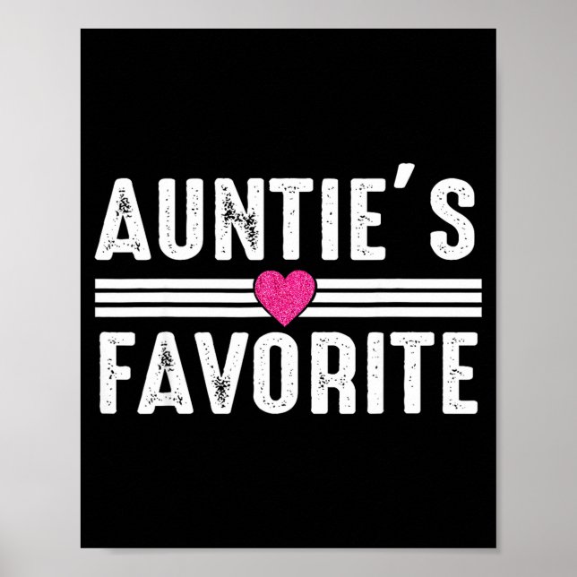Póster Funny Auntie'ss Favorite Son Daughter I'm Auntie's (Frente)