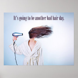Póster Funny Bad Hair Day poster