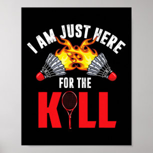 Póster Funny Badminton Lover Shirt Badminton Player Badmi