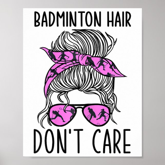 Póster Funny Badminton Player And Lover - Shuttle Badmin (Frente)
