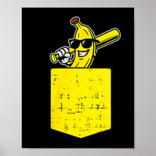 Póster Funny Banana Cket Fruit Hombres Niños Mujeres Aman