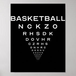Póster Funny Básketball Opticians Junta Chiste Premium