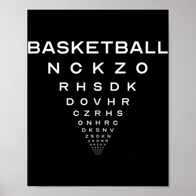 Póster Funny Básketball Opticians Junta Chiste Top (Frente)