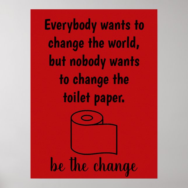 Póster Funny Bathroom Toilet Paper Rolling Poster (Frente)