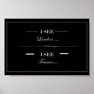 Póster Funny Bathroom Wall Art