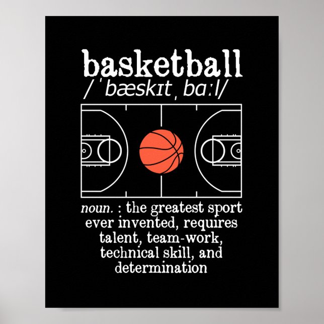 Póster Funny Bball Player Greatest Sport Ever Baloncesto (Frente)