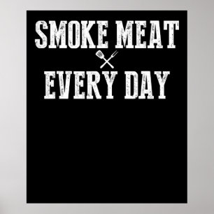 Póster Funny Bbq Smoker Accesorio Pitmaster Dad Grilling