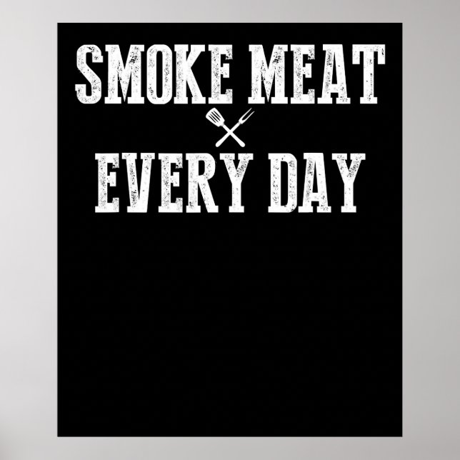 Póster Funny Bbq Smoker Accesorio Pitmaster Dad Grilling (Frente)