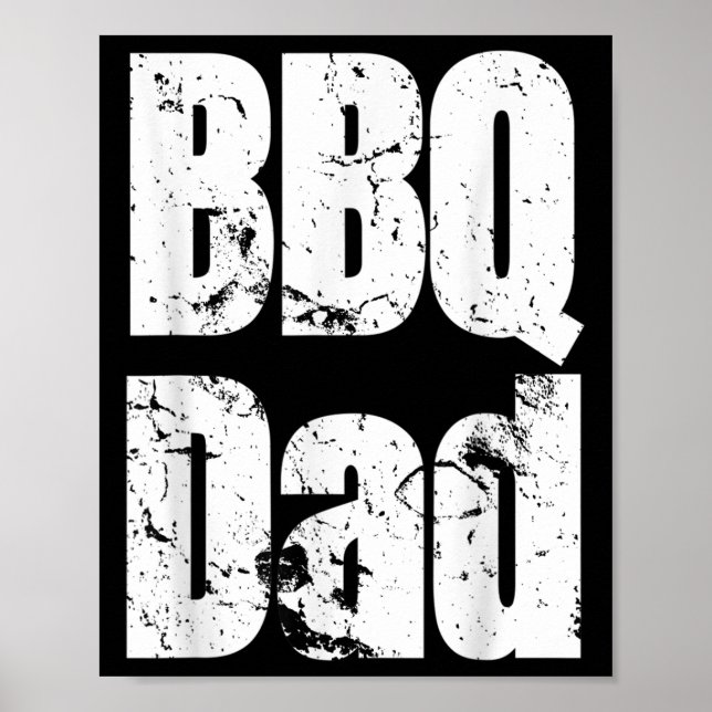 Póster Funny Bbq Smoker Accesorio Pitmaster Dad Grilling (Frente)