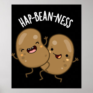 Póster Funny Bean Pun Dark BG