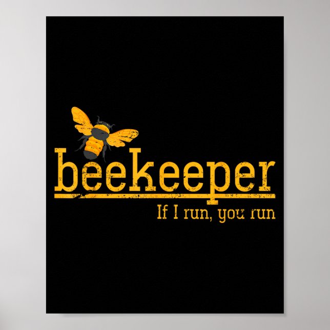 Póster Funny Bee Hive Honey Lover Gift Beekeeper  (Frente)