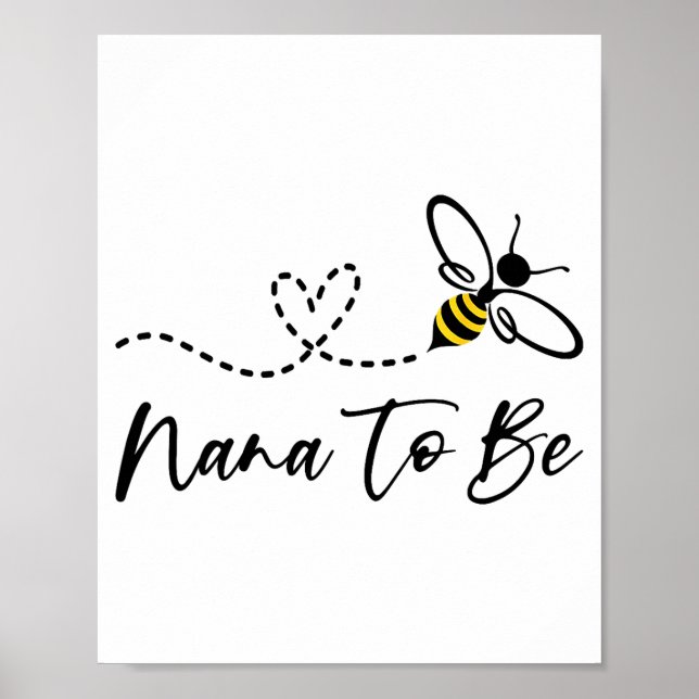 Póster Funny Bee Lover Nana To Be  (Frente)