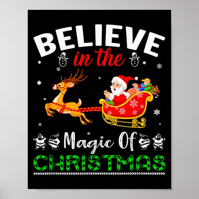 Póster Funny Believe In The Magic Of Christmas  (Frente)
