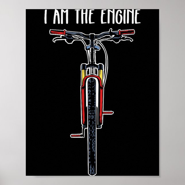 Póster Funny Bicycle I Am The Engine  (Frente)