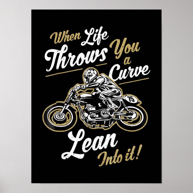 Póster Funny Biker Cita Regalo De Motociclista Sarcástico (Frente)