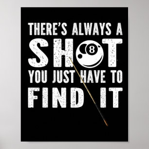 Póster Funny Billards Camisetas Para Hombres1