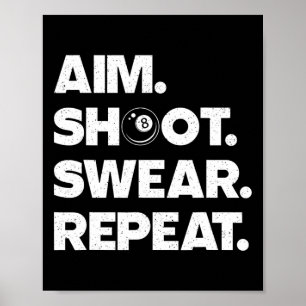 Póster Funny Billiard Art Para Hombres Mujeres Billiard P