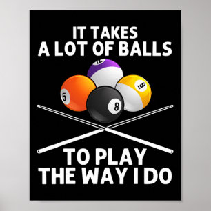 Póster Funny Billiards Art Para Hombres Boys Billiard Lov