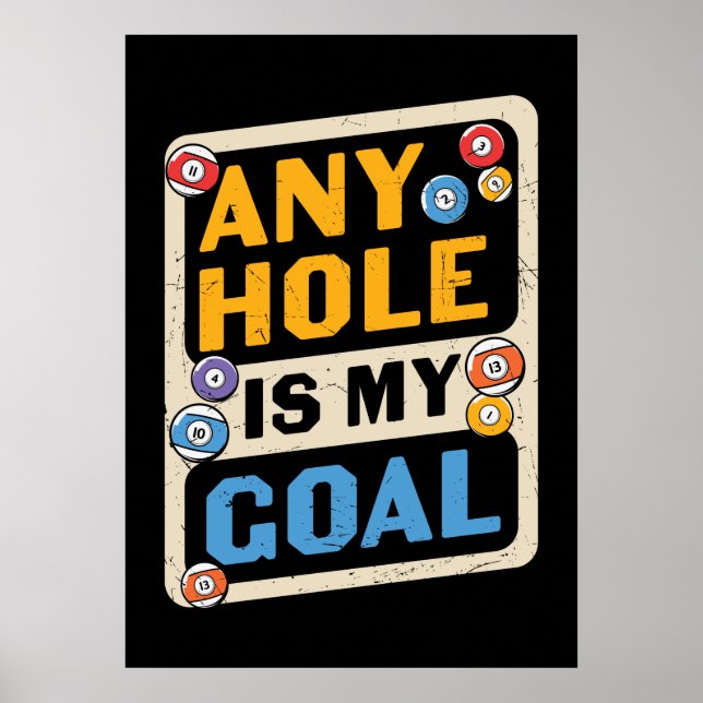 Póster funny Billiards lovers sports  (Frente)