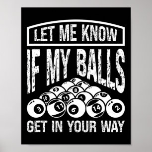 Póster Funny Billiards Player Snooker Billiard Pool Playe