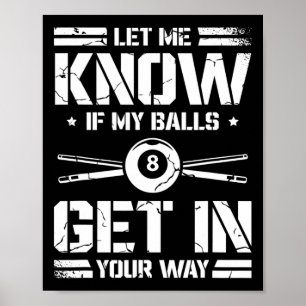 Póster Funny Billiards Player Snooker Billiard Pool Playe