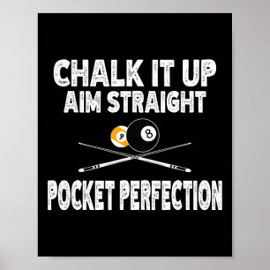 Póster Funny Billiards Pool Apunta Directamente A La Perf