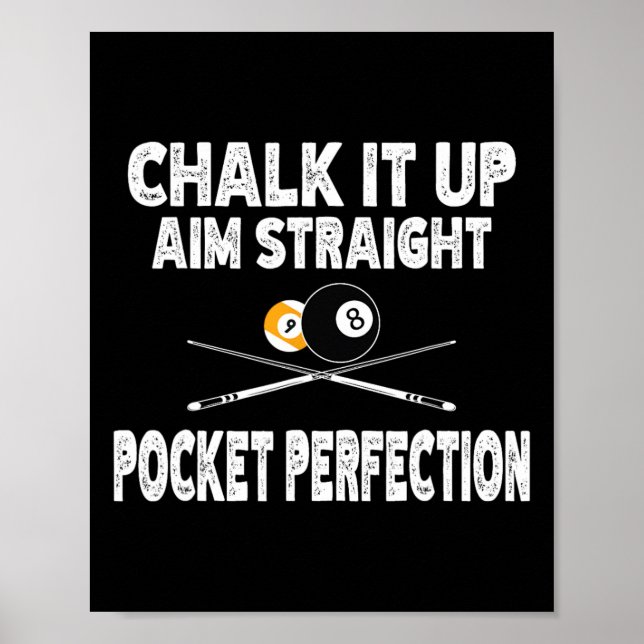 Póster Funny Billiards Pool Apunta Directamente A La Perf (Frente)