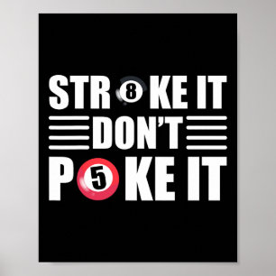 Póster Funny Billiards Pool Player