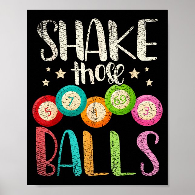 Póster Funny Bingo Caller Gamble Lottery Shake Those Bing (Frente)