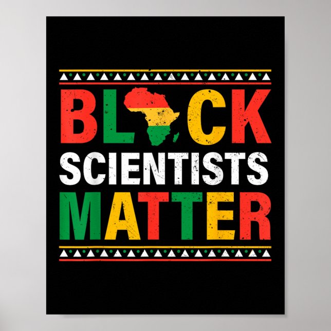Póster Funny Black History Month Científicos negros Hombr (Frente)